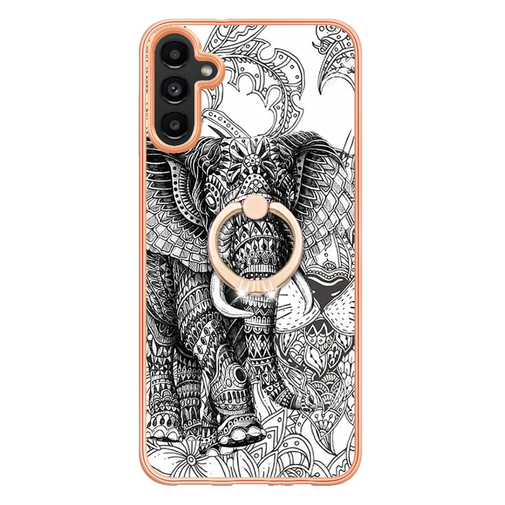 YB IMD Series-20 Style D for Samsung Galaxy A55 5G Case Kickstand 2.0mm TPU Phone Cover - Totem Elephant YB IMD Series-20 Style D for Samsung Galaxy A55 5G Case Kickstand 2.0mm TPU Phone Cover - Totem Elephant